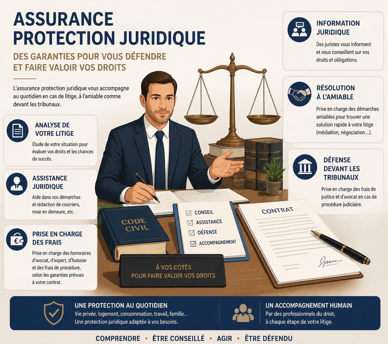 comparez les assurances protection juridique pour trouver la meilleure couverture adaptée à vos besoins. découvrez nos conseils pour choisir efficacement et protéger vos droits.